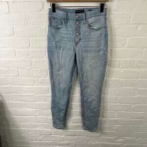 Lucky Brand Women's Button Fly Skinny Denim Jeans High Rise Blue Size 27